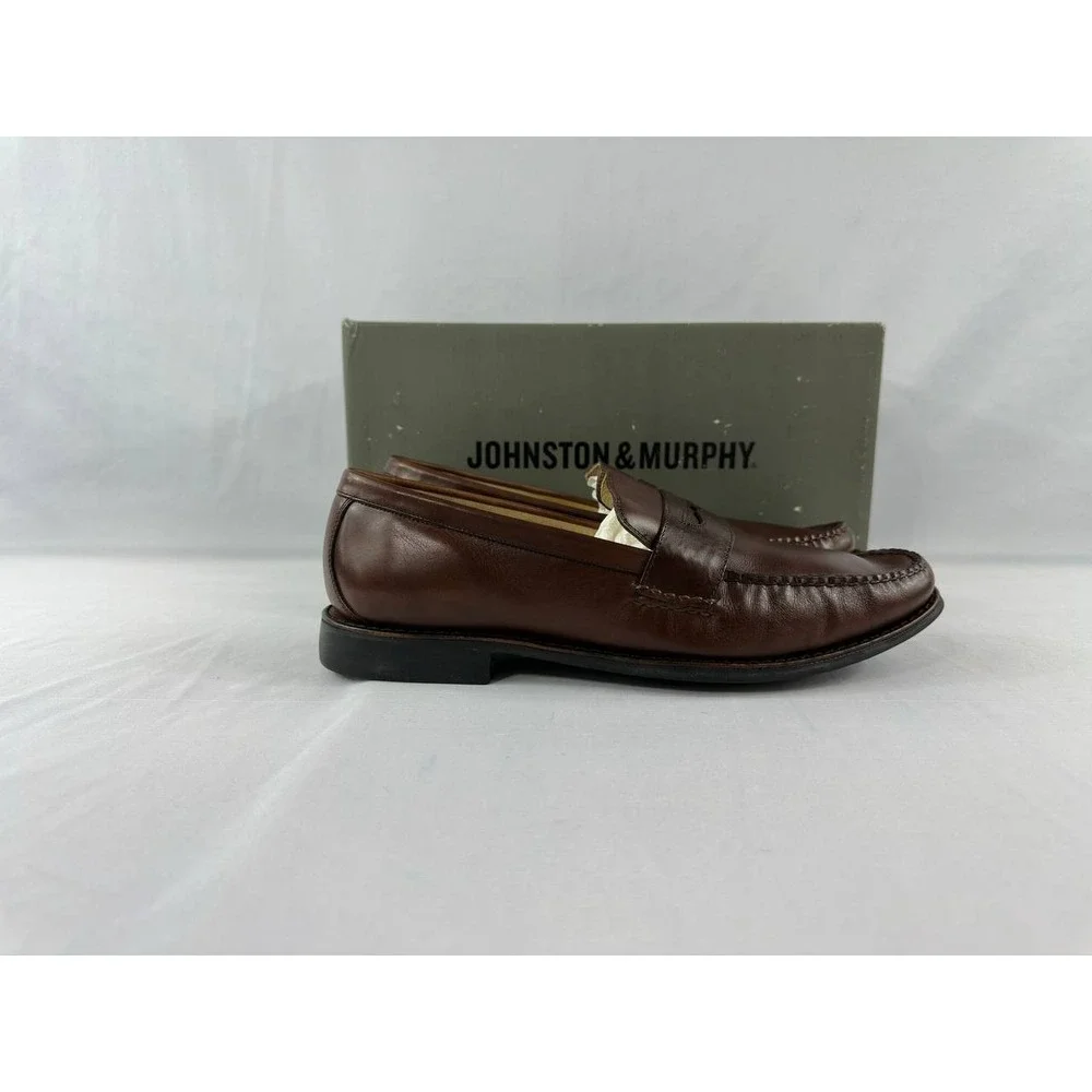 Johnston & Murphy Ainsworth Penny Loafers Men's 10M  Leather Shoes